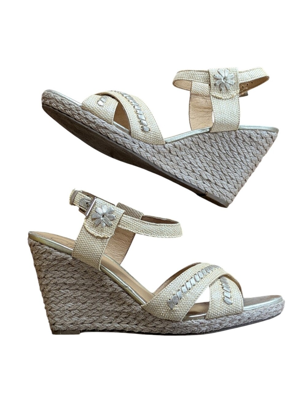 Jack Rogers Abbey Espadrille Wedge Sandals Size 9.5 - Picture 4 of 12